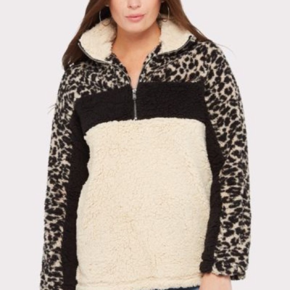 Peyton Jensen Sherpa leopard print